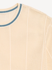 Relaxed Mesh-Knit T-Shirt