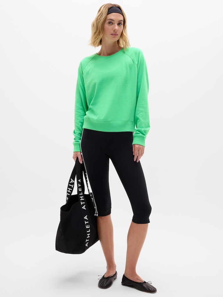 Airy Cotton Terry Crew Sweatshirt
