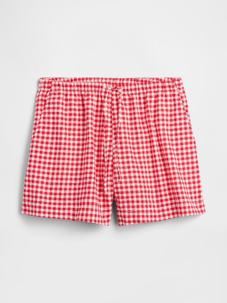 4" Pull-On Linen-Blend Shorts
