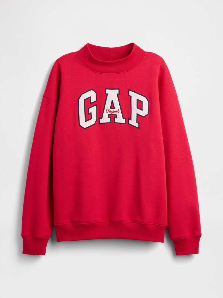 Oversized Gap Logo Mockneck Tunic Sweatshirt