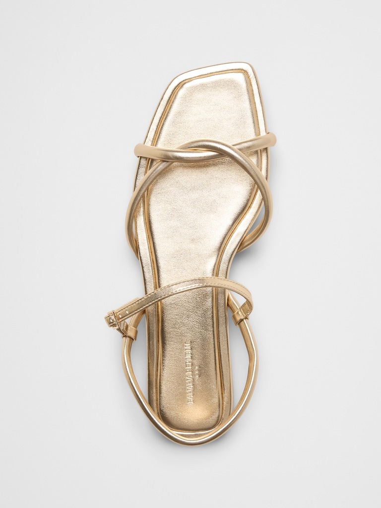 Vegan Leather Tubular Strappy Sandal