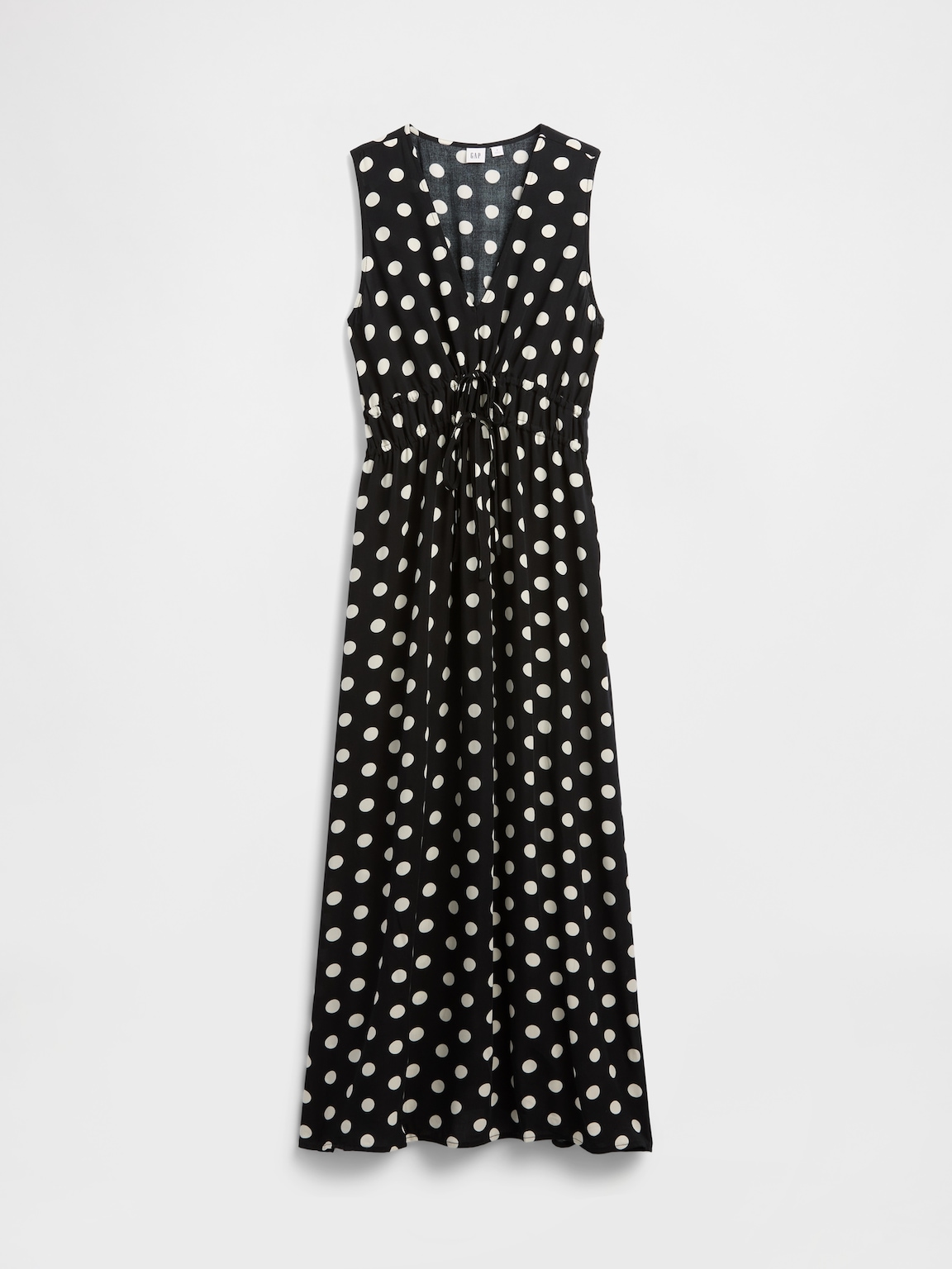 Sleeveless Tie-Front Maxi Dress