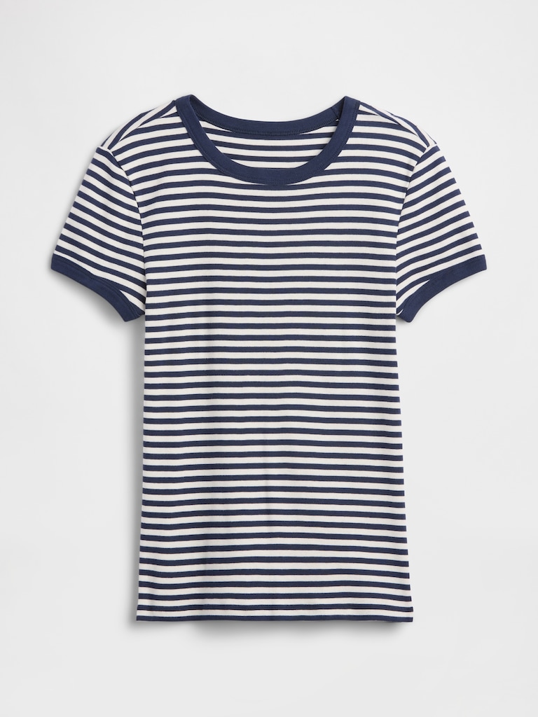 Modern Ribbed Crewneck T-Shirt