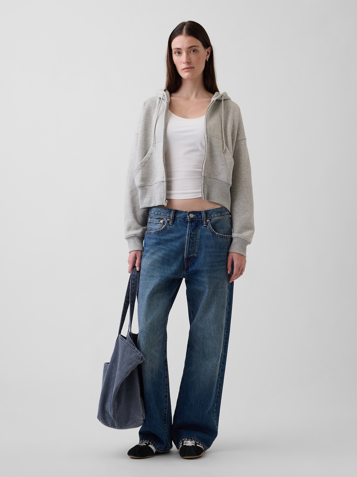 VintageSoft Wedge Zip Hoodie