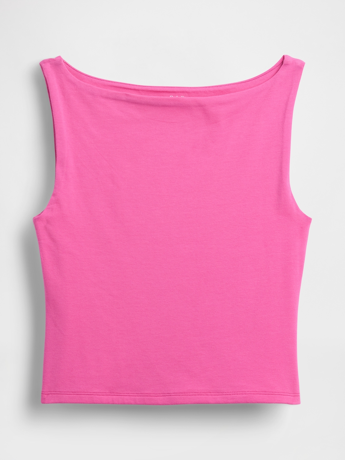 CloseKnit Jersey Boatneck Crop Tank Top
