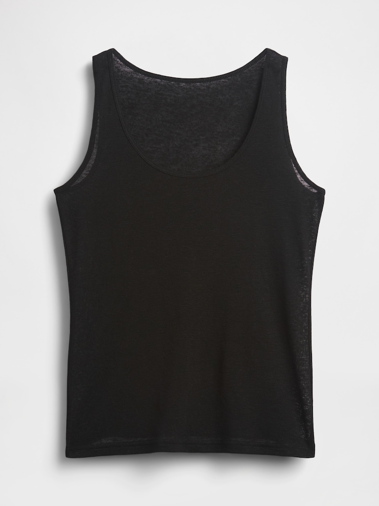 Linen-Blend Tank Top