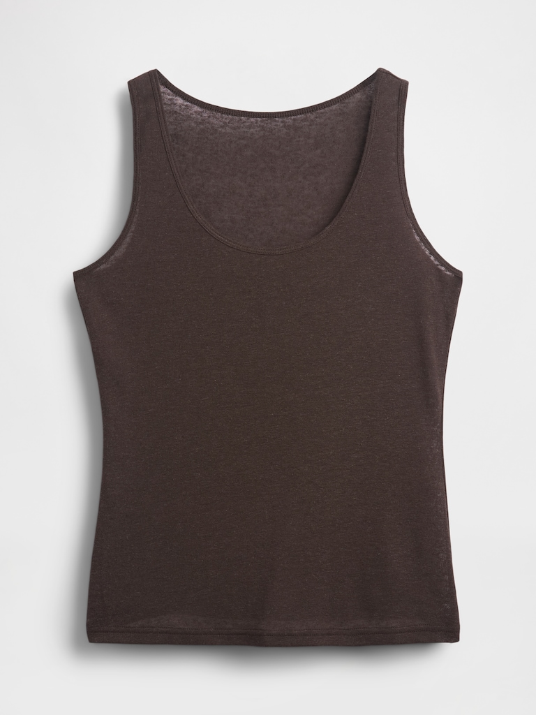 Linen-Blend Tank Top