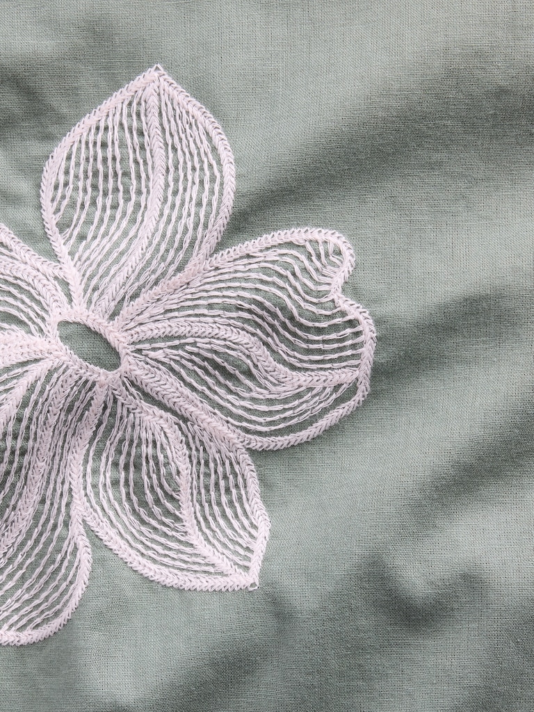 Linen-Cotton Relaxed Straight-Hem Shirt