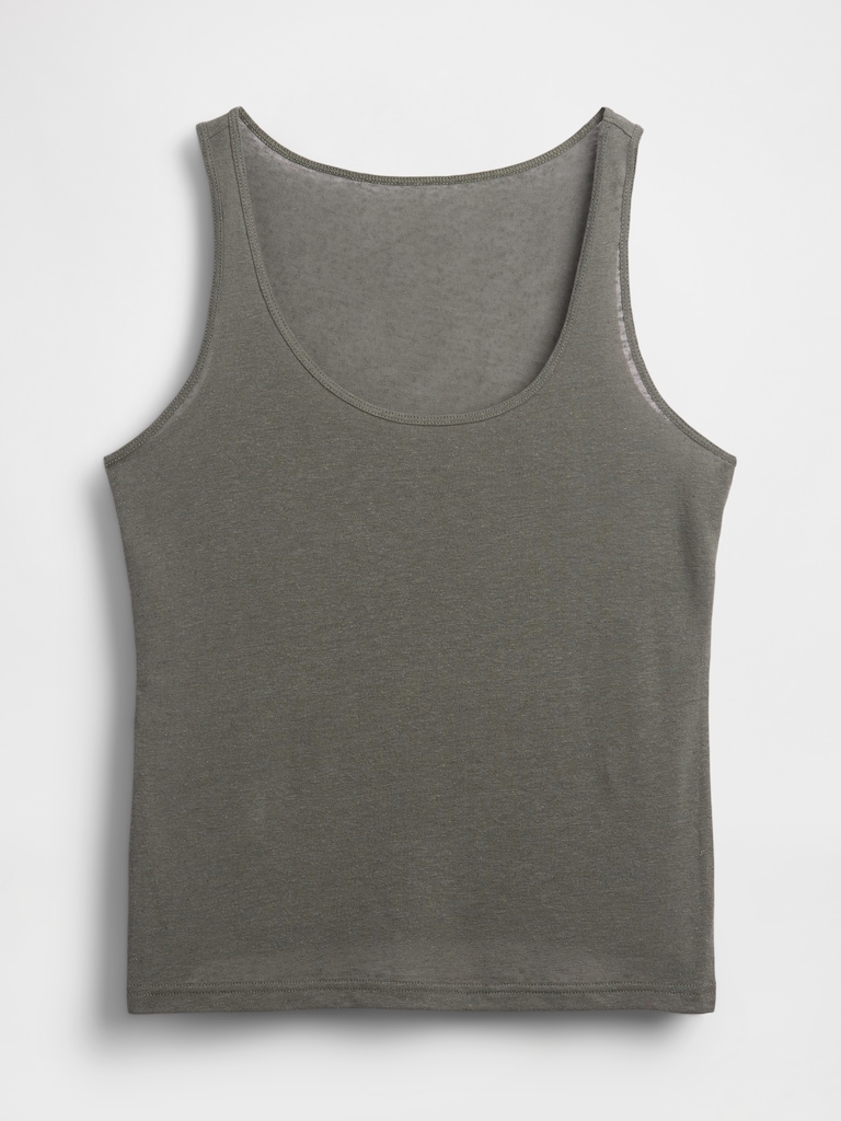 Linen-Blend Tank Top