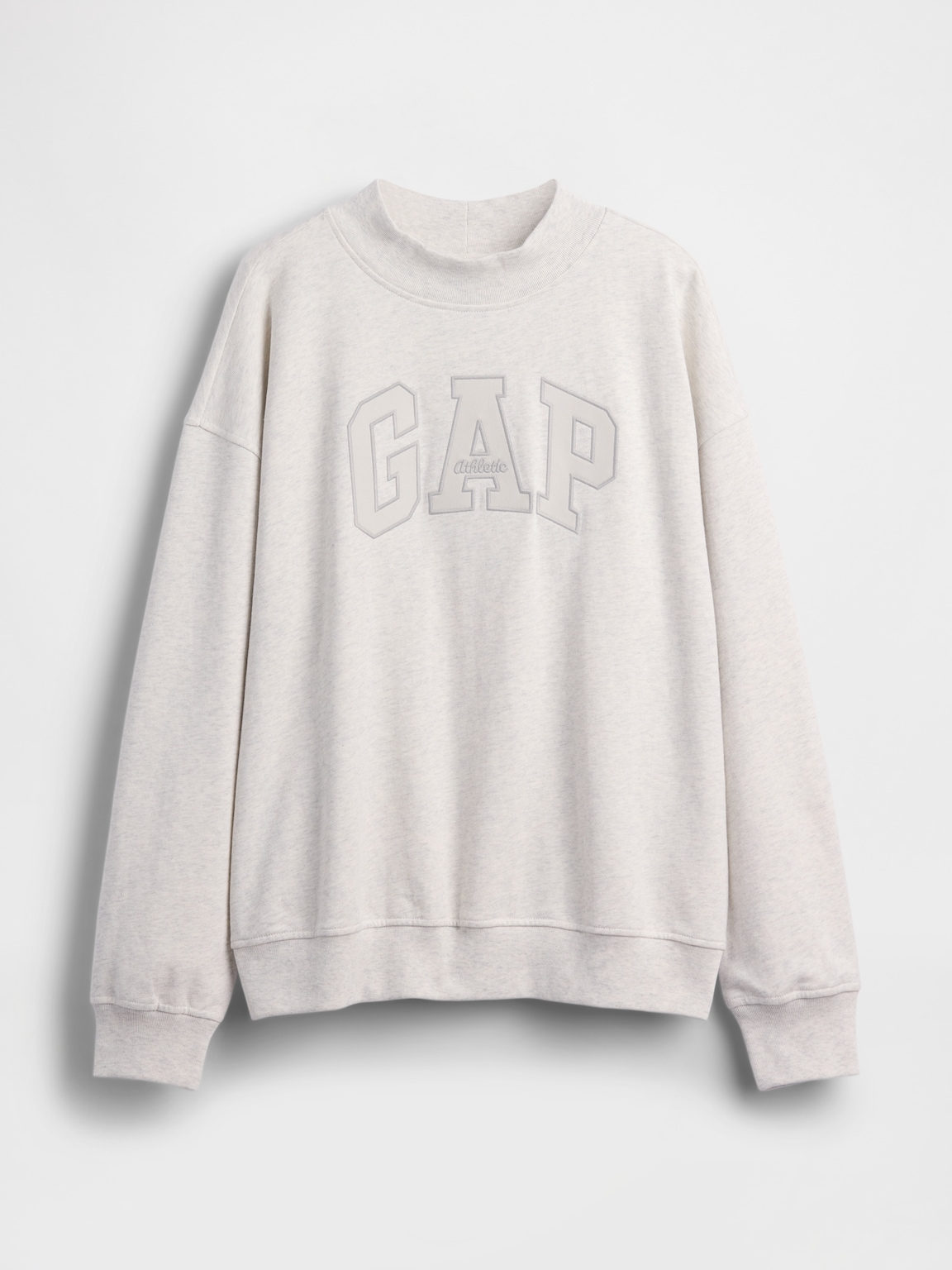 VintageSoft Terry Oversized Mockneck Logo Sweatshirt