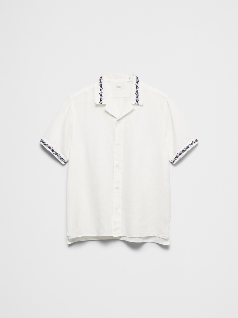 Standard-Fit Embroidered Resort Shirt