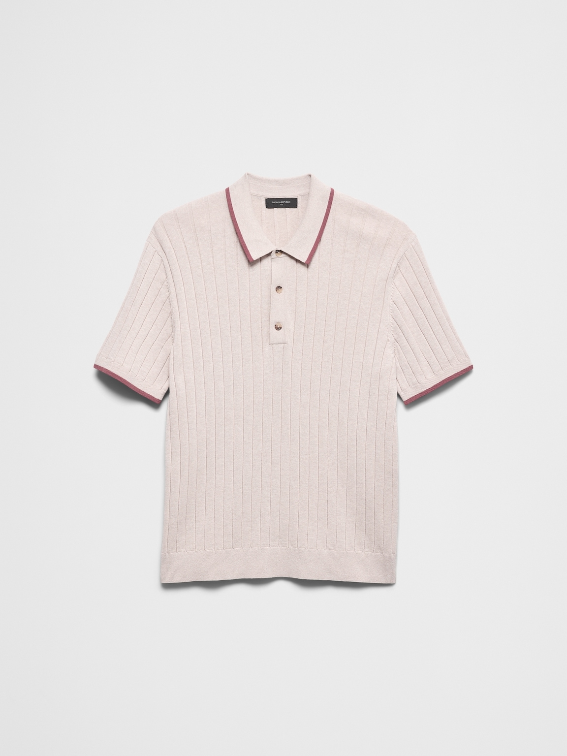 Slim-Fit Wide-Ribbed Sweater Polo