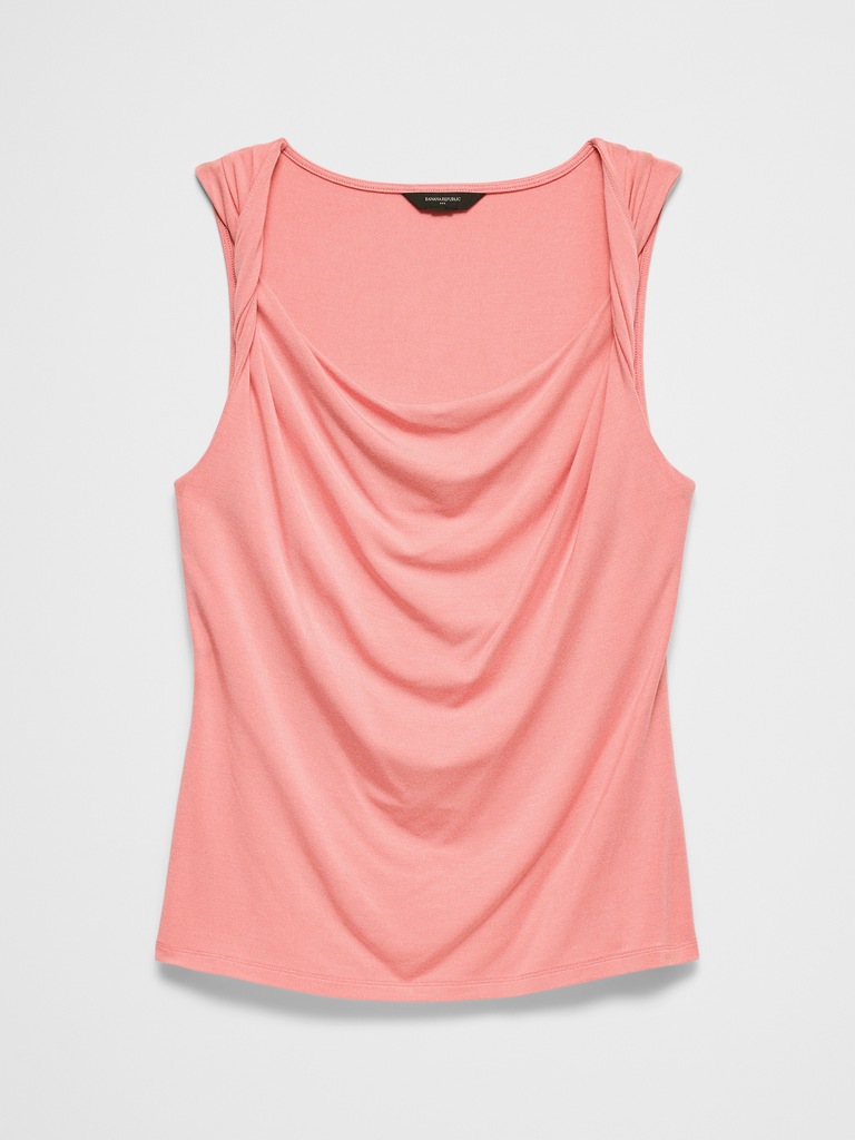 Jersey Twist-Shoulder Top