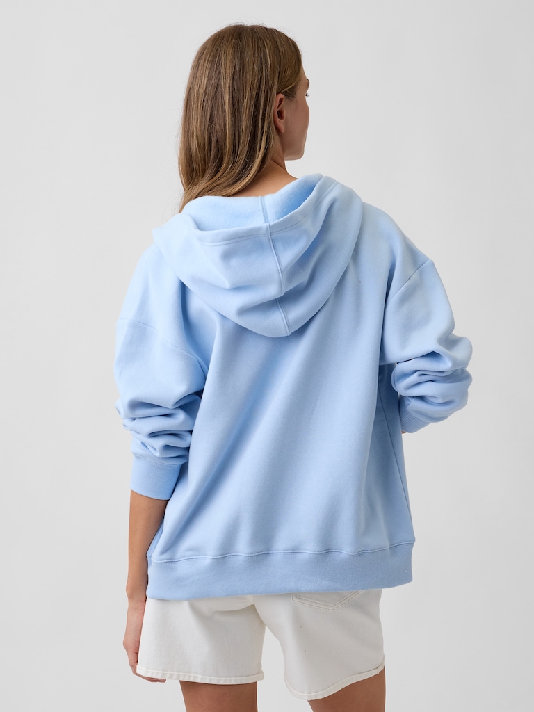 Oversized Fleece Zip Hoodie