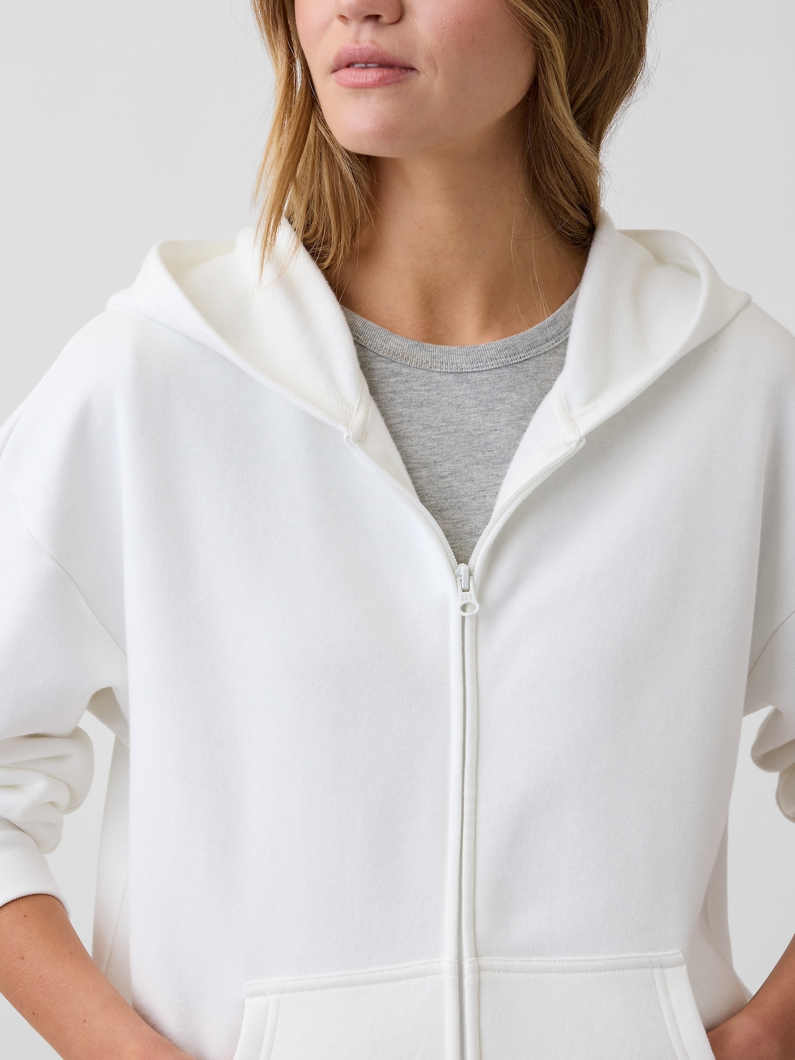 Oversized Fleece Zip Hoodie