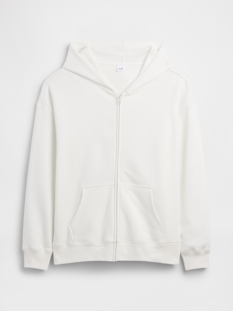 Oversized Fleece Zip Hoodie