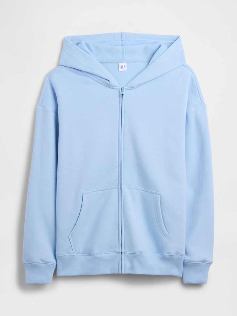 Oversized Fleece Zip Hoodie