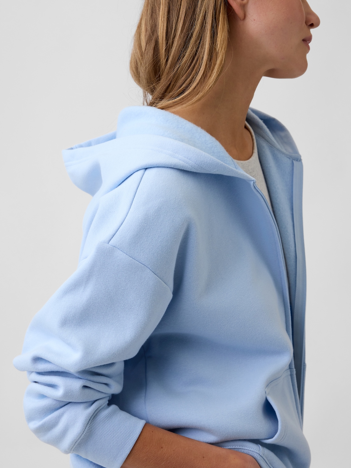 Oversized Fleece Zip Hoodie