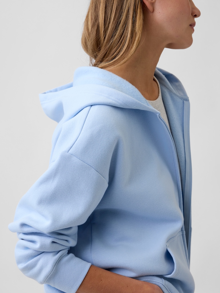 Oversized Fleece Zip Hoodie