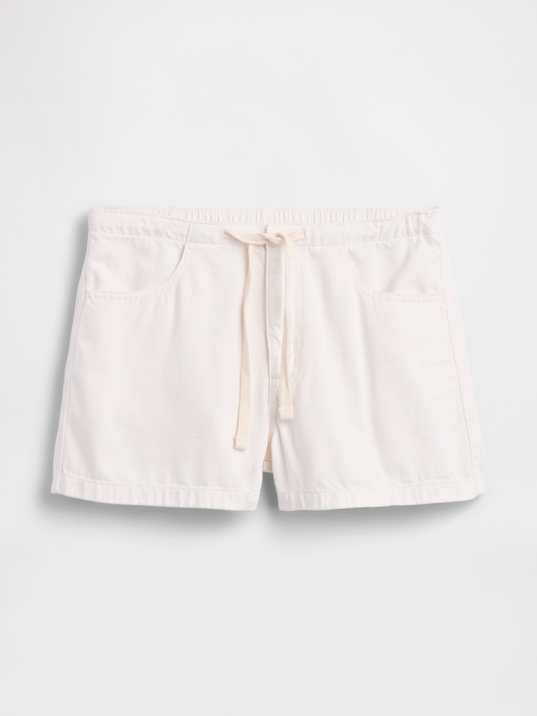 3" Mid Rise Pull-On Denim Shorts