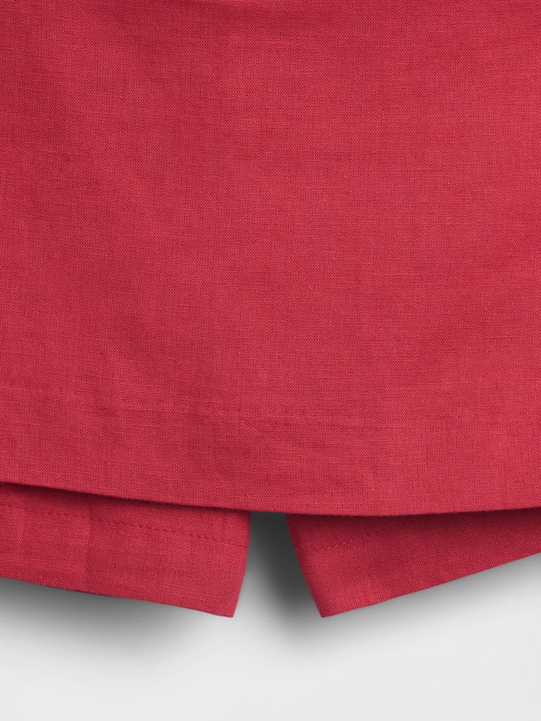 Linen-Blend Mini Skort