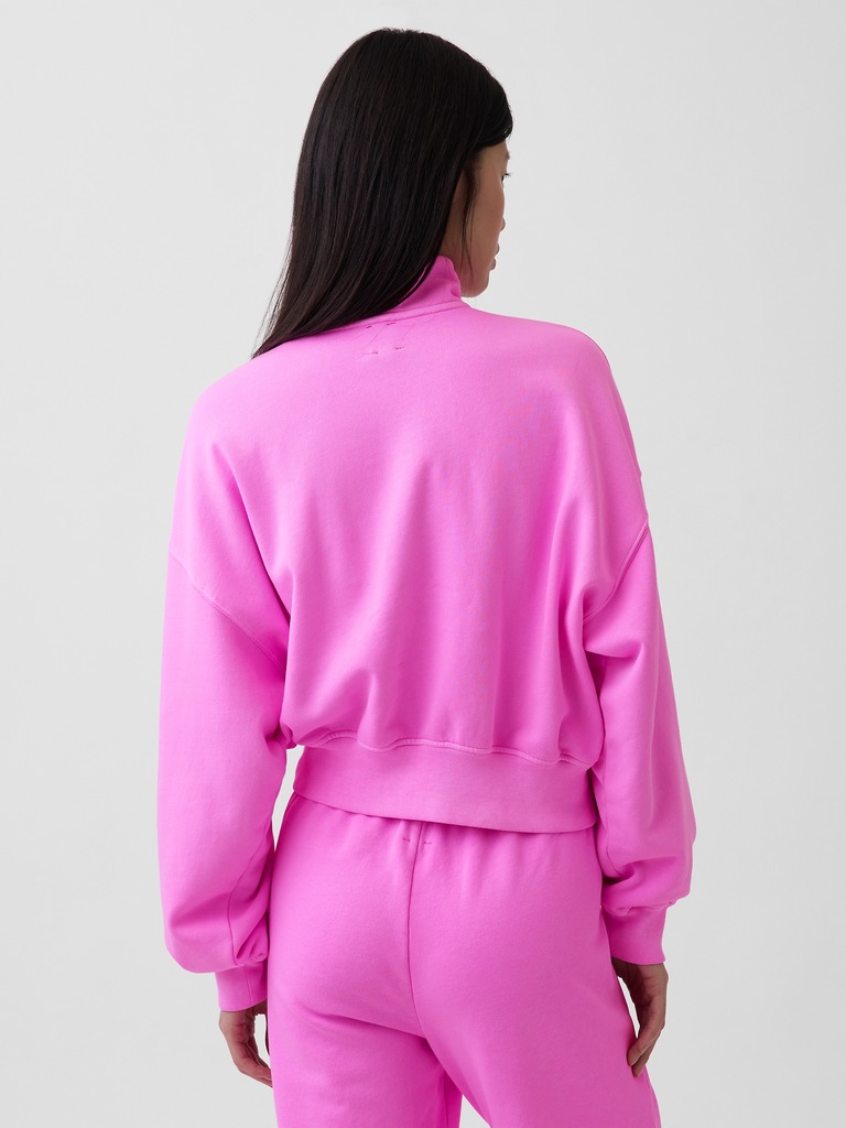 VintageSoft Oversized Half-Zip Wedge Pullover