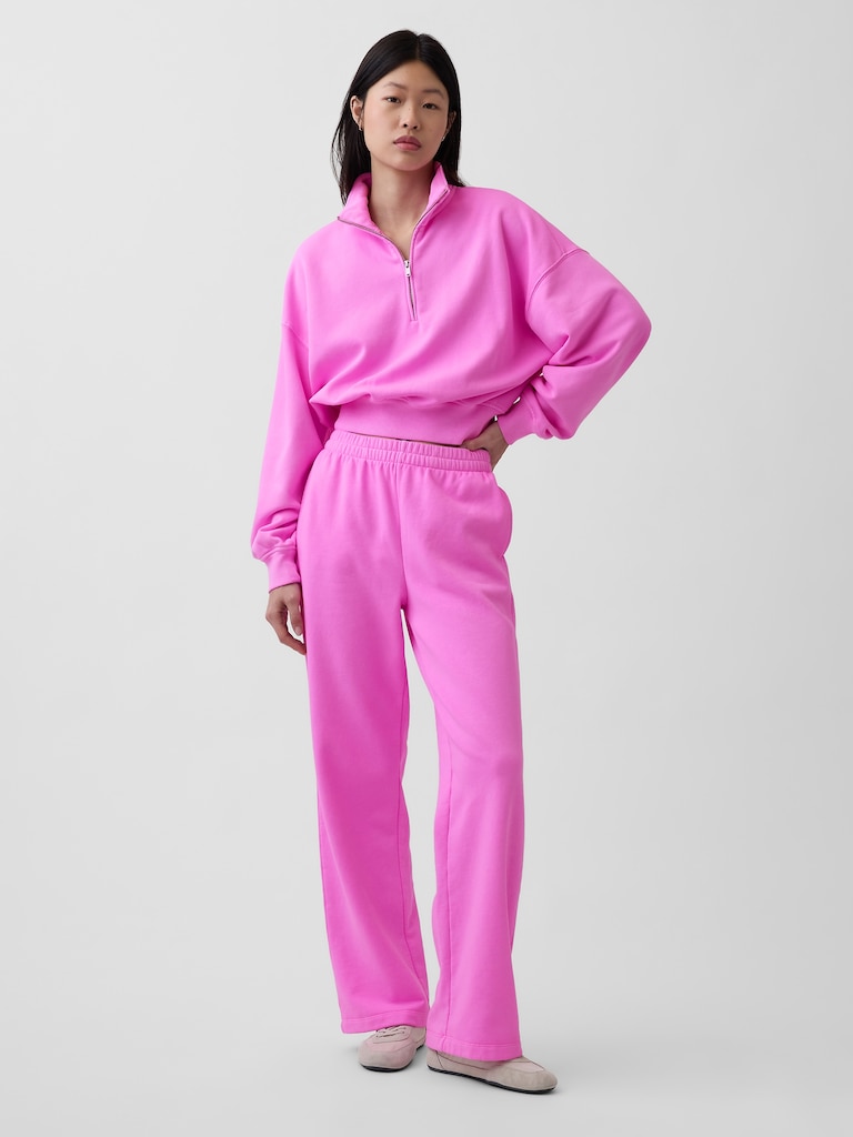 VintageSoft Oversized Half-Zip Wedge Pullover