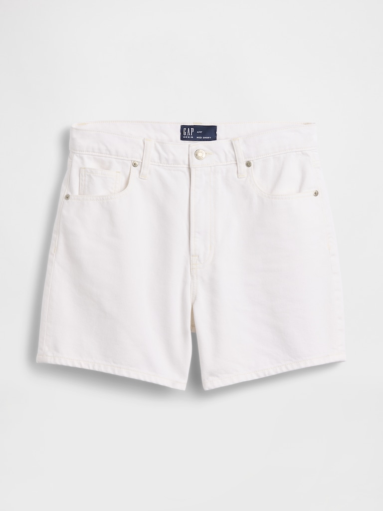 5" Mid Rise Denim Shorts