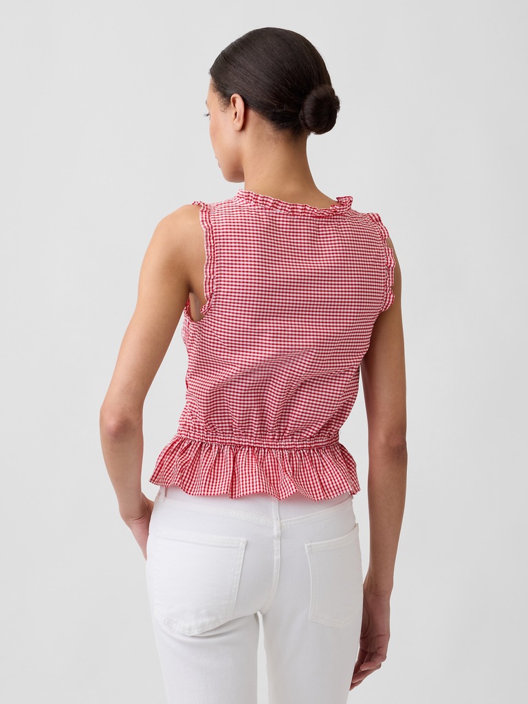 Smocked Sleeveless Top