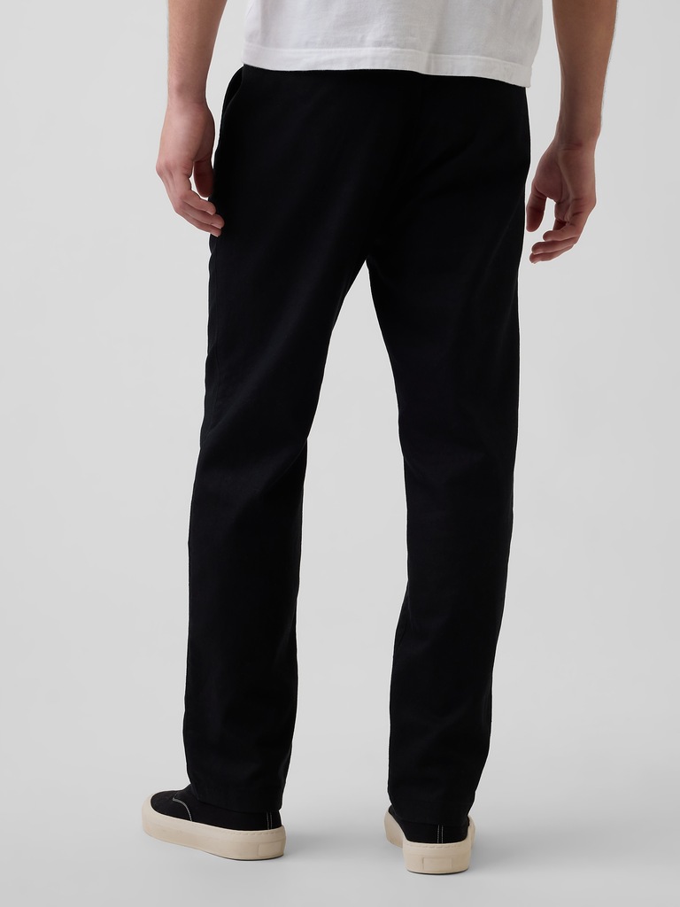 Linen-Cotton Relaxed Straight Pants
