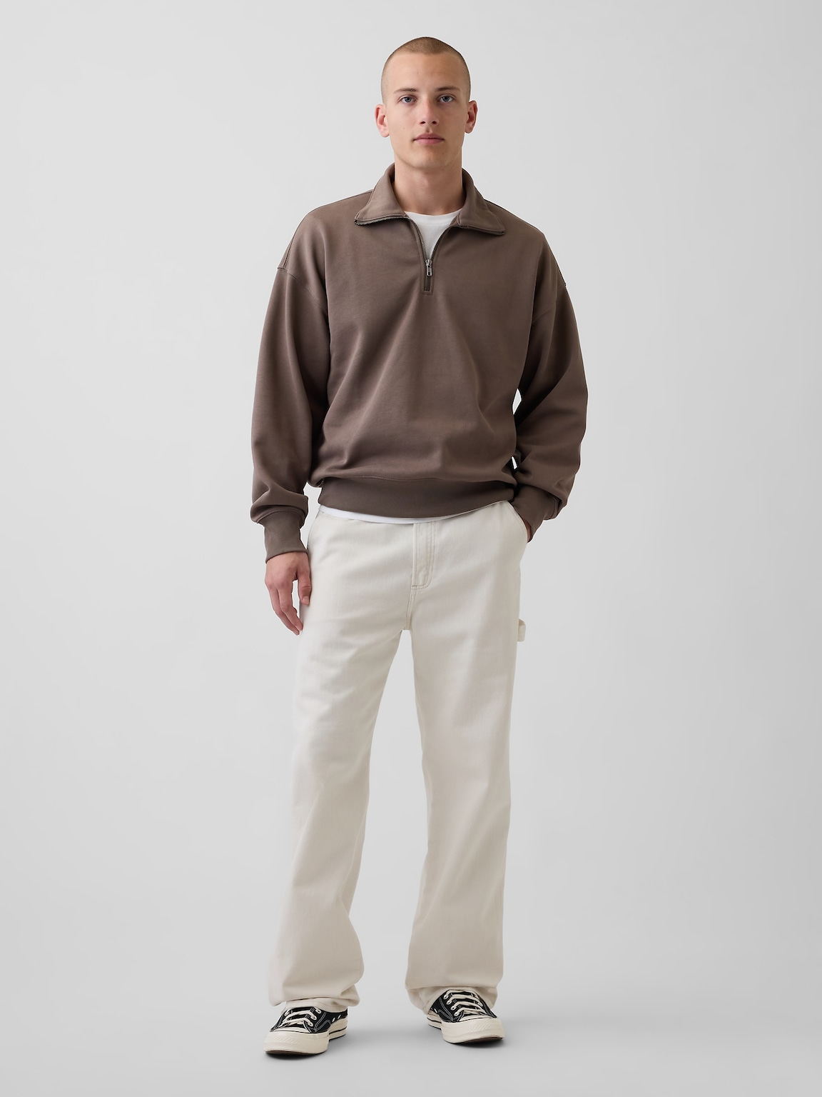 Adult Heavyweight Oversized Quarter-Zip Pullover