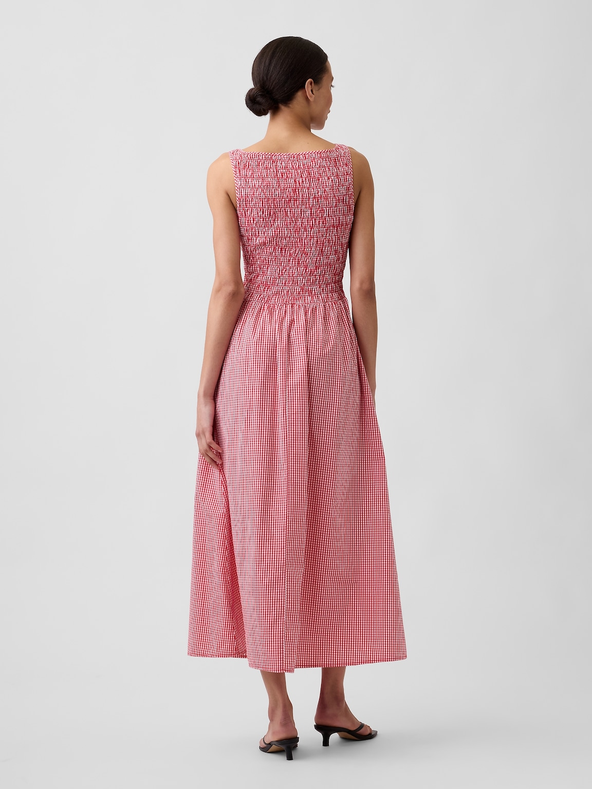Smocked Boatneck Maxi Dress