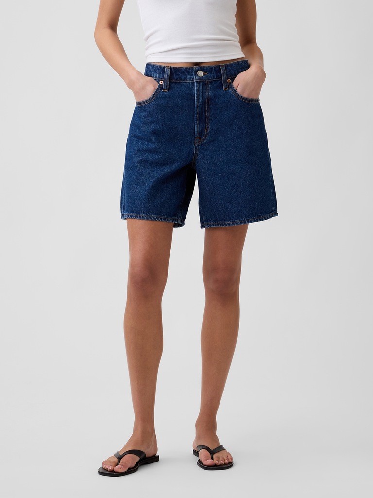 5" Mid Rise Denim Shorts