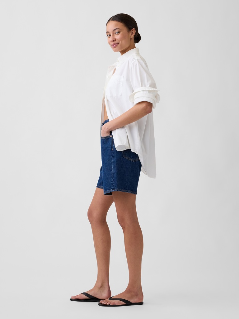 5" Mid Rise Denim Shorts