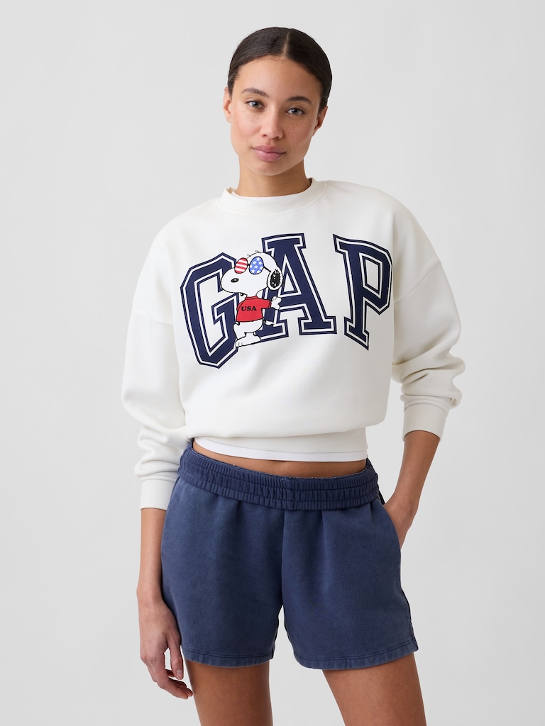 Peanuts Oversized Wedge Crewneck Sweatshirt