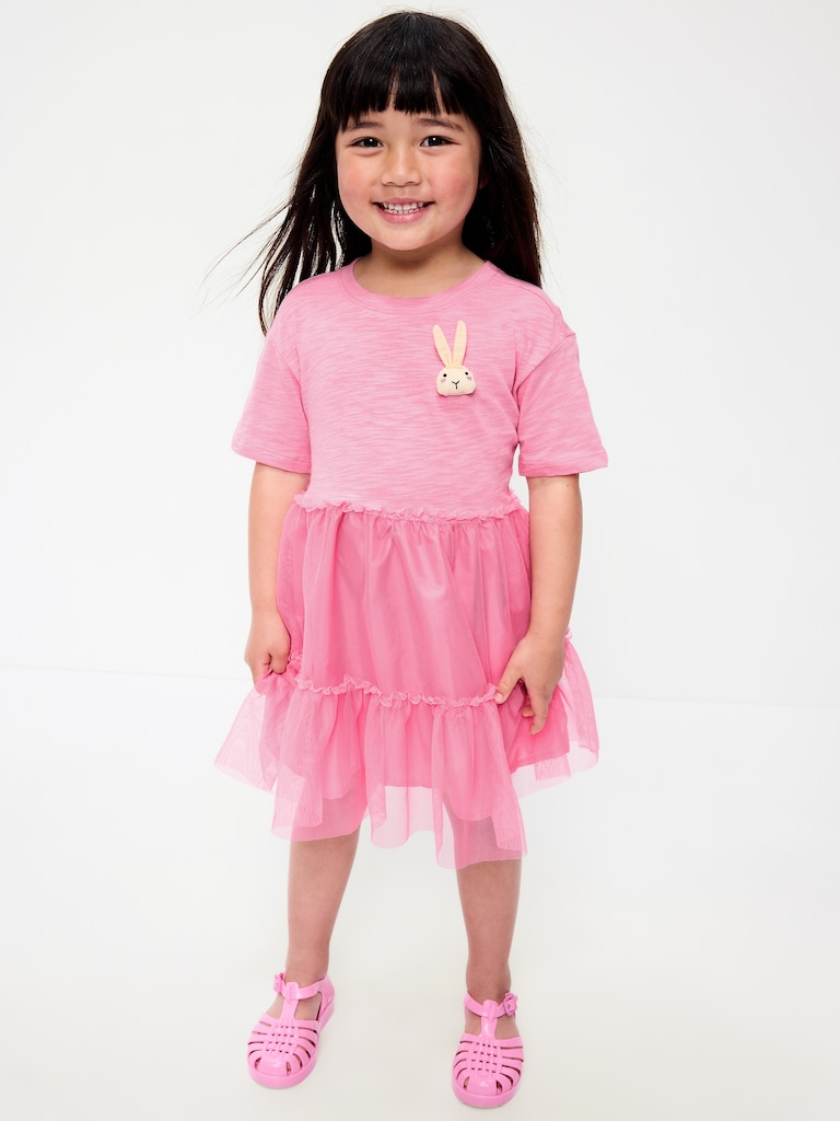 Short-Sleeve Tutu Dress for Toddler Girls