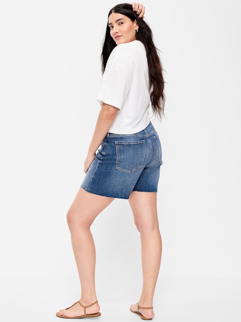 High-Waisted OG Jean Cut-Off Shorts -- 7-inch inseam