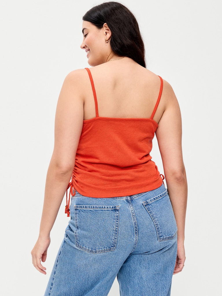 Shirred Side Cami Tank Top