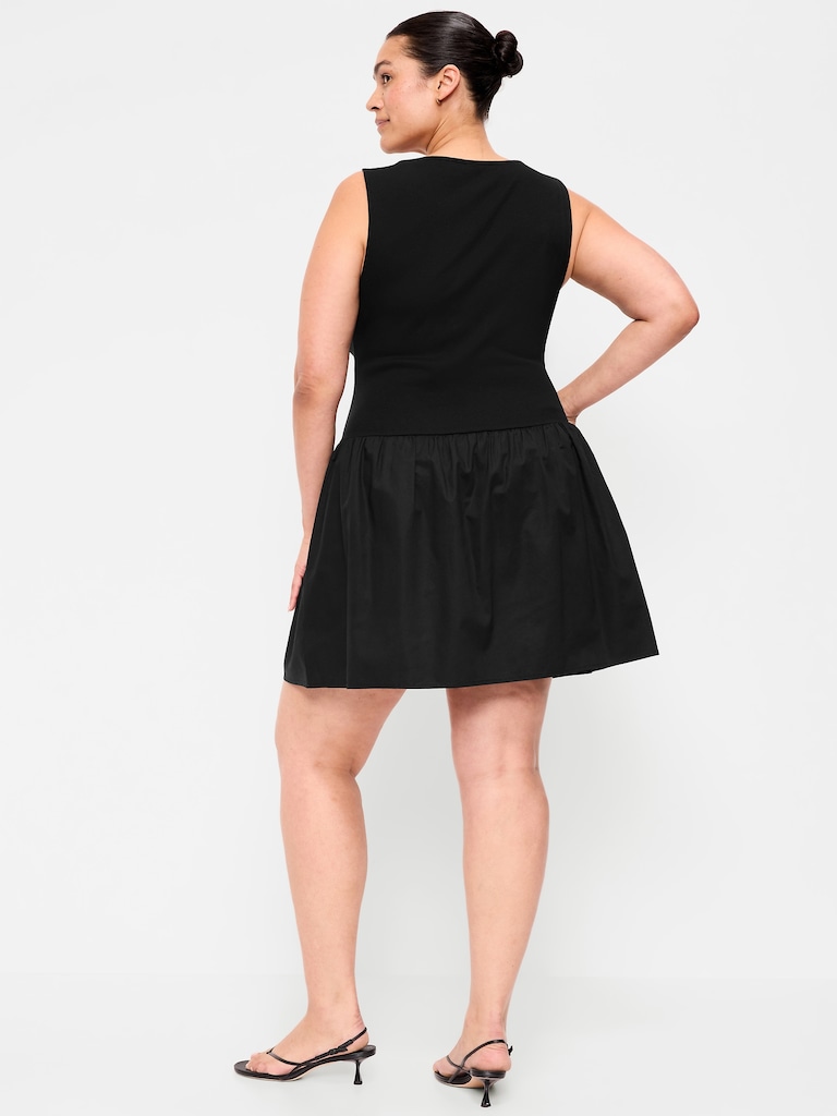 Fit & Flare Drop-Waist Mini Dress