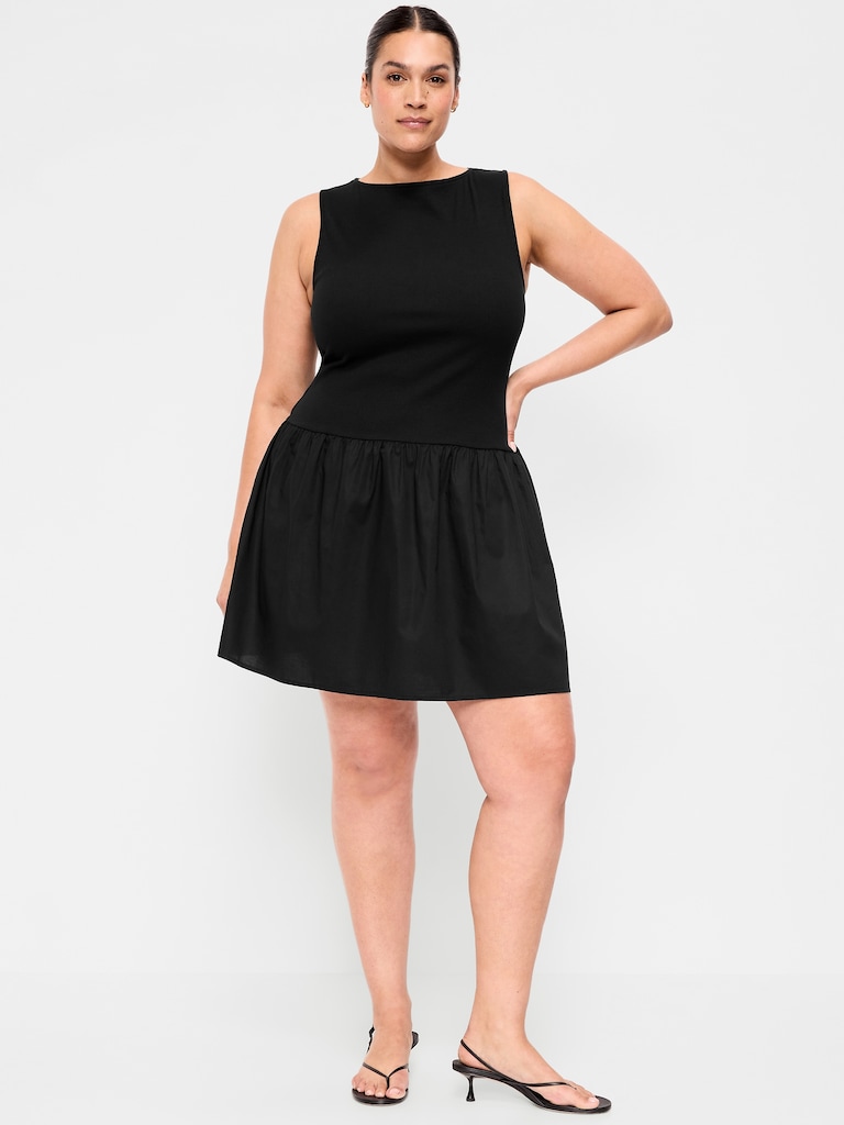 Fit & Flare Drop-Waist Mini Dress