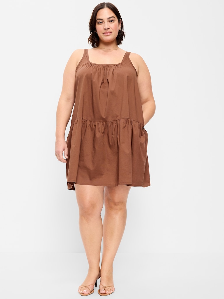 Drop-Waist Swing Mini Dress