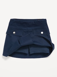 School Uniform Front-Pleated Twill Skort for Girls