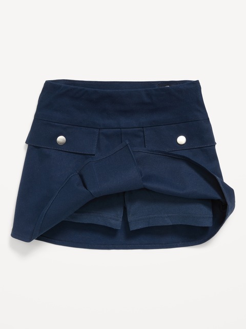 School Uniform Front-Pleated Twill Skort for Girls