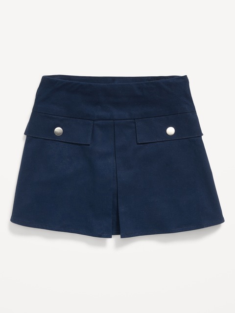 School Uniform Front-Pleated Twill Skort for Girls