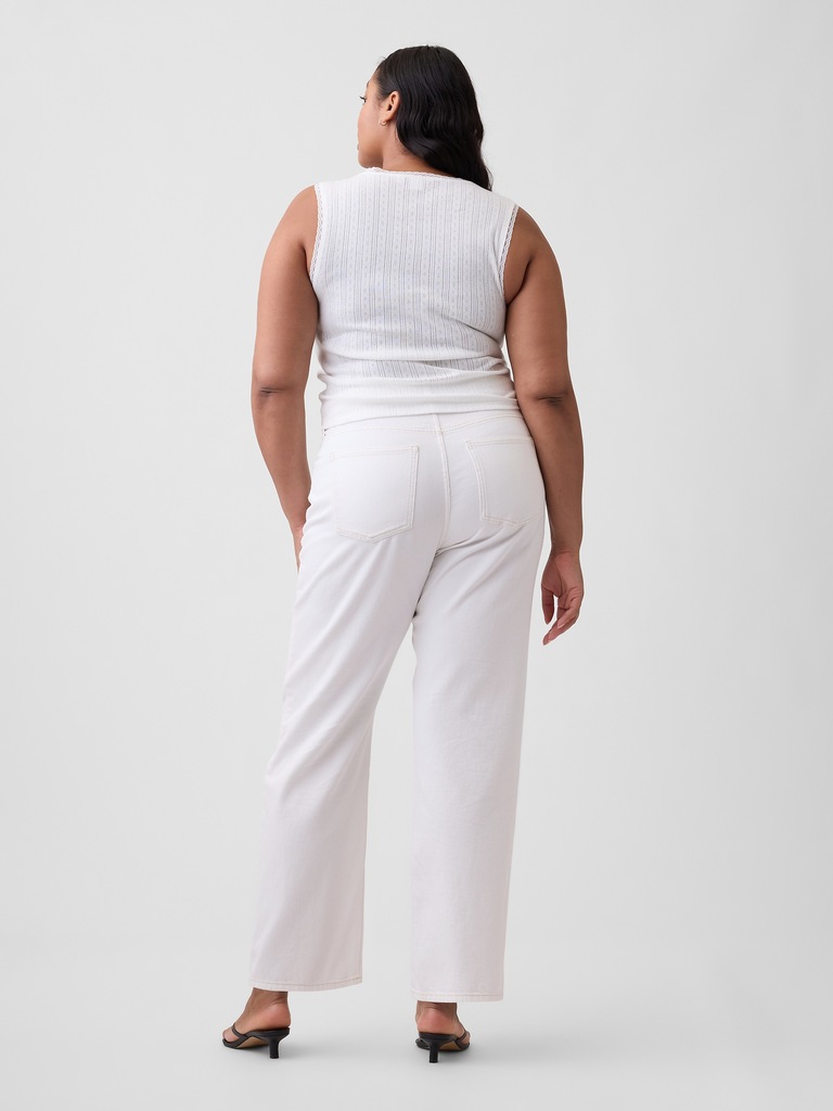 Low Slung Relaxed Straight Jeans