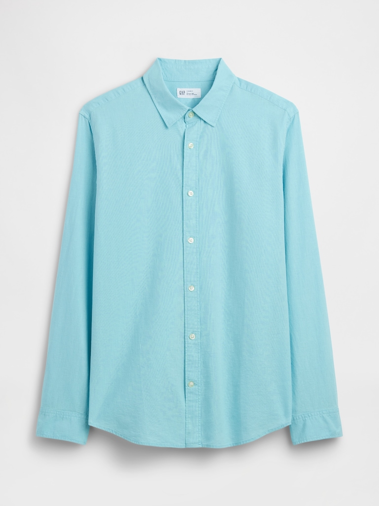 Linen-Blend Shirt in Standard Fit
