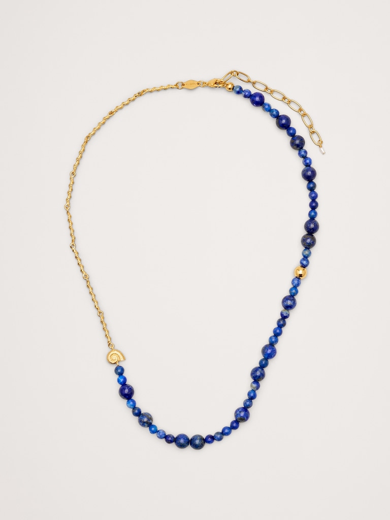 Deep Blue Necklace by Anni Lu