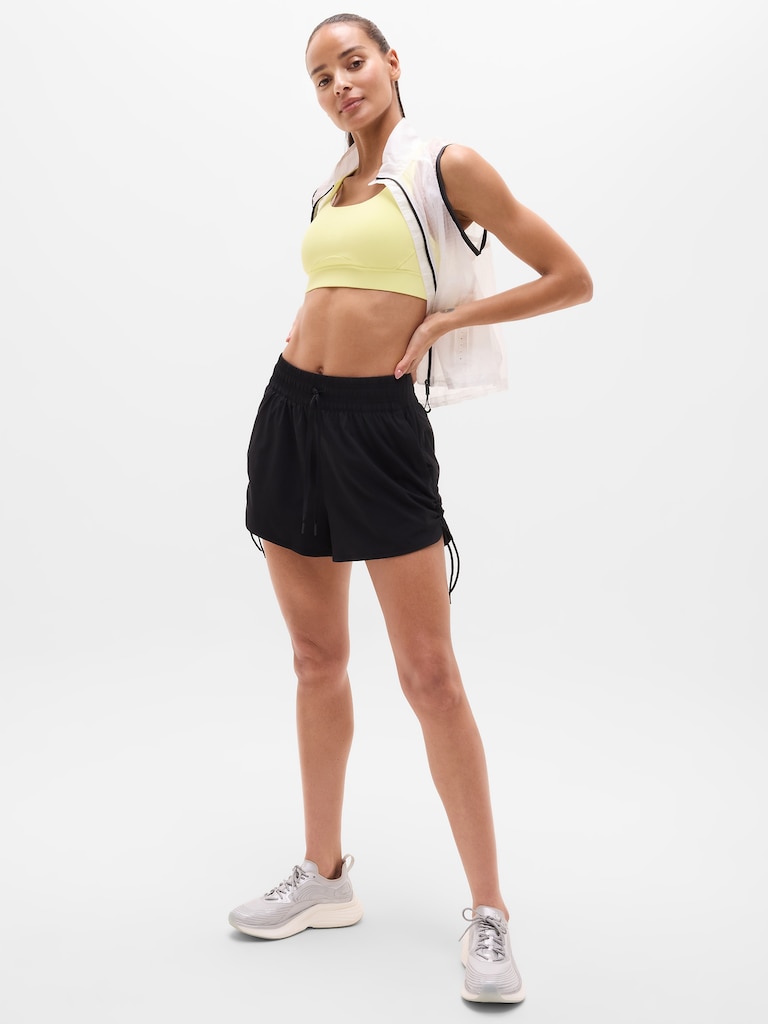 Weekender High Rise Ruched Run Short