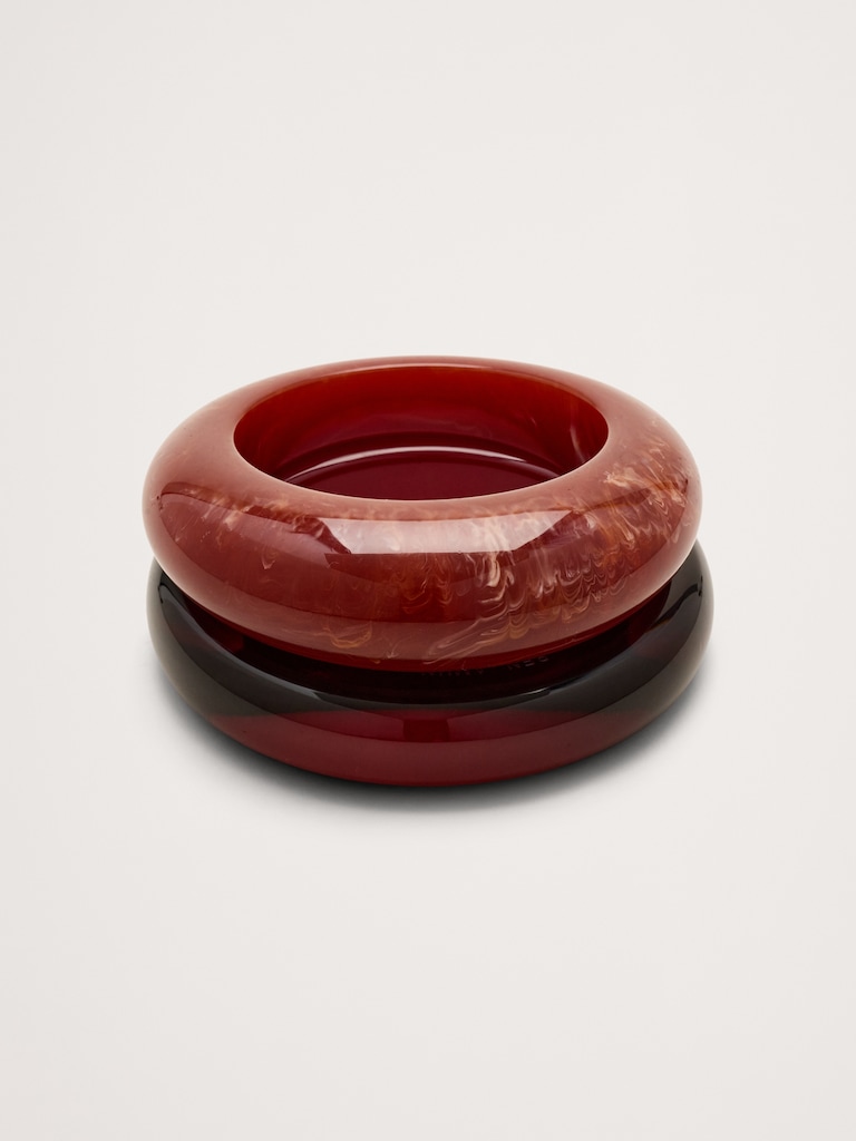 Resin Medium Bangles Set by Ben Amun