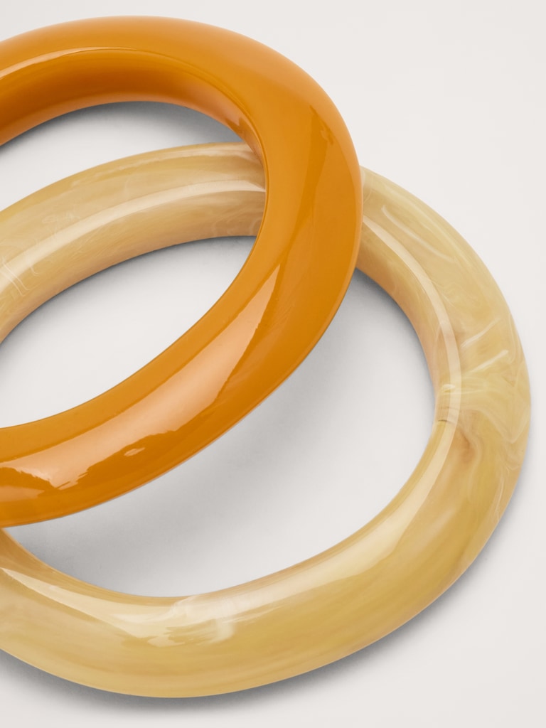Marbled Resin Bangle Set by Ben Amun